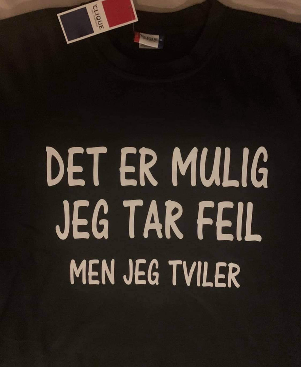 DET ER MULIG JEG TAR FEIL  MEN JEG TVILER